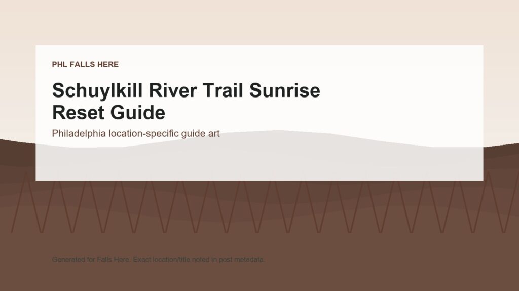 PHL Falls Here image for Schuylkill River Trail Sunrise Reset Guide.
